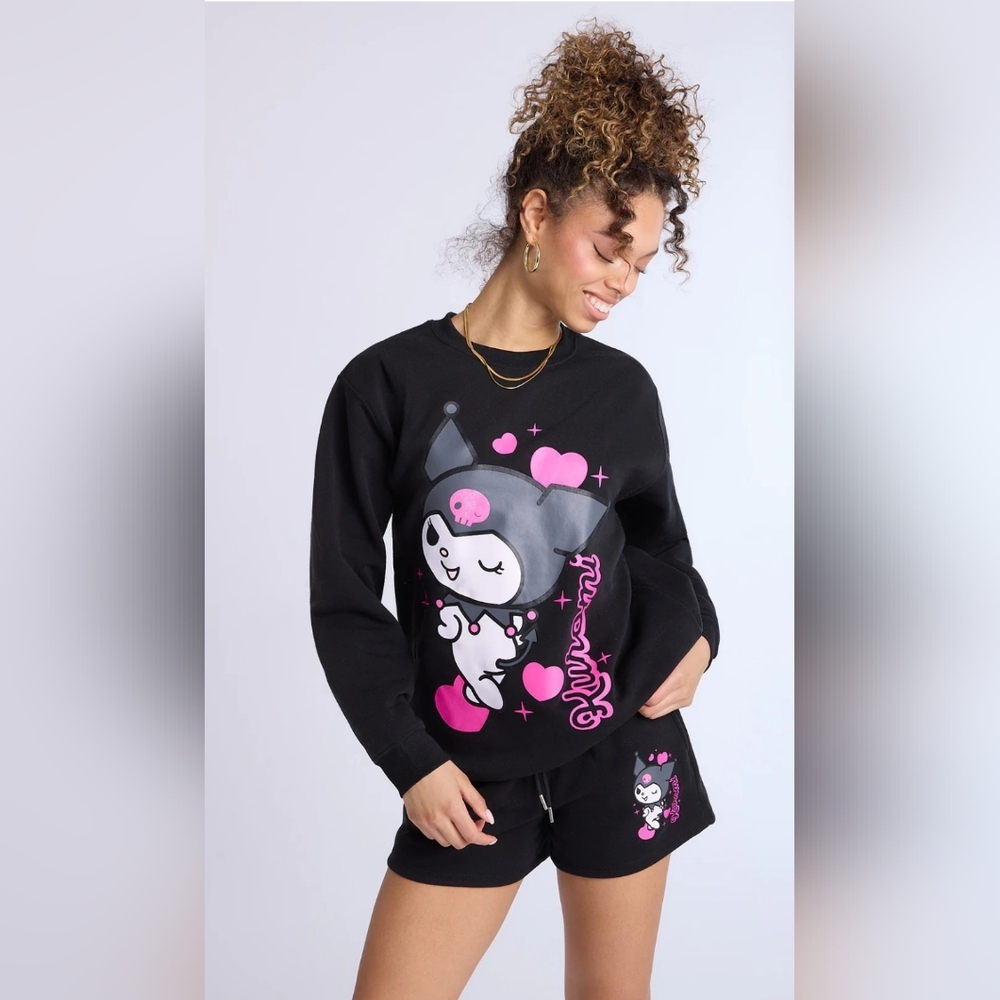 Sanrio Kuromi Oversized Graphic Crewneck Sweatshirt XL